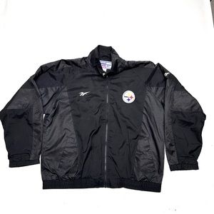 Reebok Pro Line Steelers Pittsburgh Sz L Windbreaker Jacket